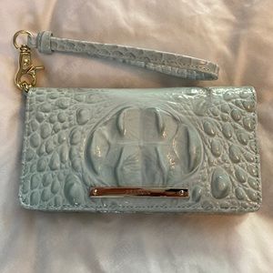 Brahmin Debra wristlet in sea glass